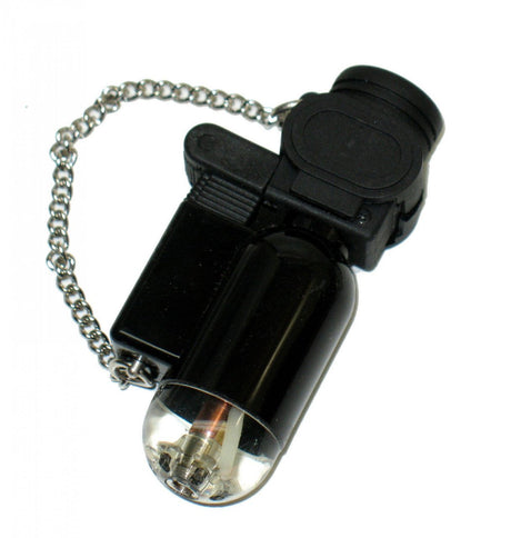 Blazer THE Torch PB207CR portable butane torch for pipes and bongs, top view with chain