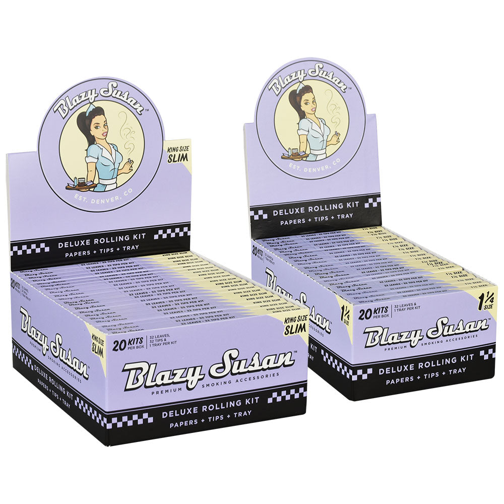 Blazy Susan Rolling Papers King Slim Deluxe Kit 20ct. - High