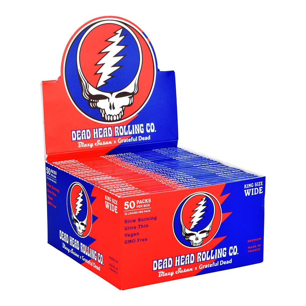 Blazy Susan x Grateful Dead King Size Wide Rolling Papers Display Box Front View