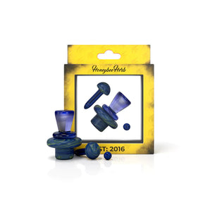 Honeybee Herb Crystal Terp Slurper Set for Dab Rigs, Borosilicate Glass, Front View