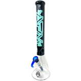 AFM 18" Neon Lights Sleeve Glass Beaker Bong in Blue with Borosilicate Glass and 14mm Female Joint