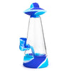 Glass Silicone UFO Bong with Glow-in-the-Dark Lid