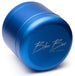 BLUEBUS 4 Piece 2.2" Aluminum Grinder in Blue - Angled Top View with Logo