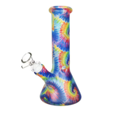 Bohemian Blend Glass Beaker Water Pipe | 8" | 14mm F | Designs Vary