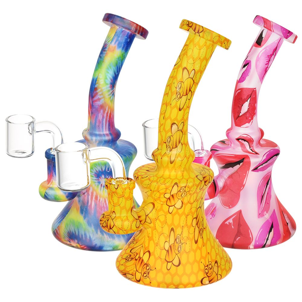 Bohemian Blend Bell Glass Dab Rig | 6.75" | 14mm F | Designs Vary