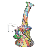 Bohemian Blend Bell Glass Dab Rig | 6.75" | 14mm F | Designs Vary