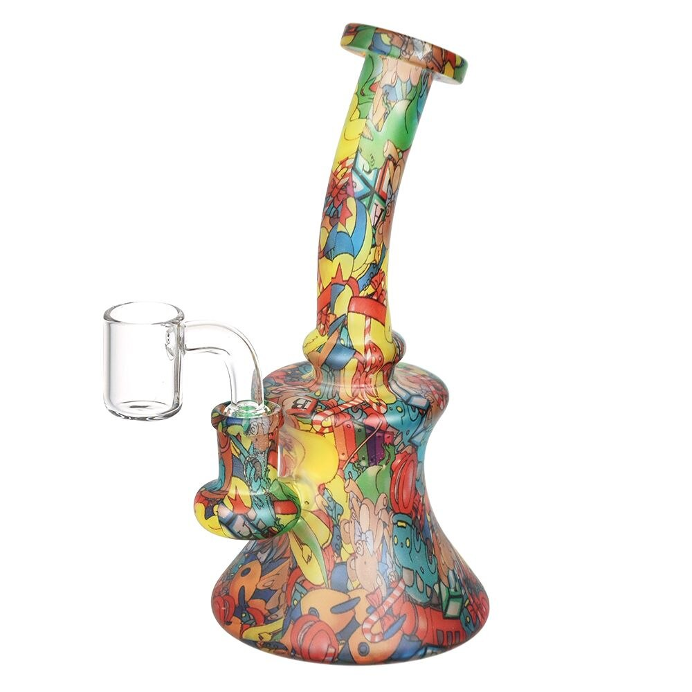 Bohemian Blend Bell Glass Dab Rig | 6.75" | 14mm F | Designs Vary