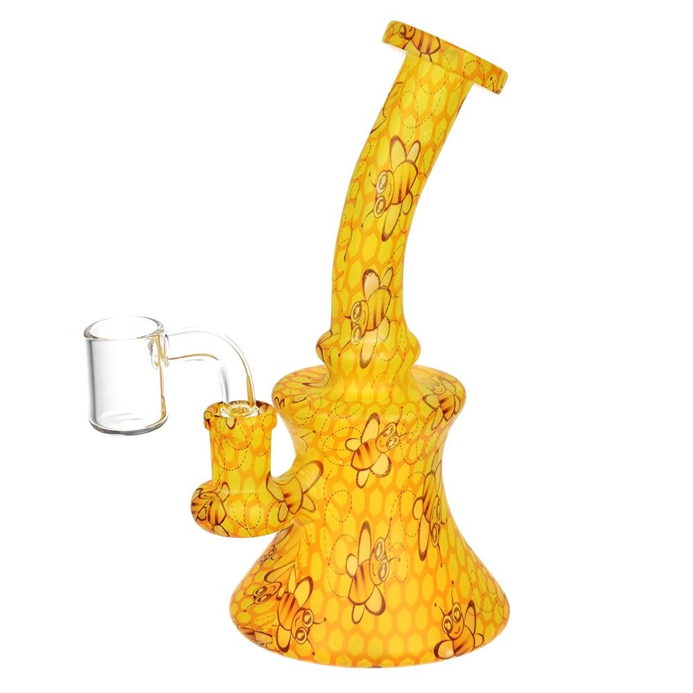 Bohemian Blend Bell Glass Dab Rig | 6.75" | 14mm F | Designs Vary