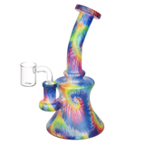 Bohemian Blend Bell Glass Dab Rig | 6.75" | 14mm F | Designs Vary