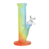 Bohemian Blend Straight Tube Glass Water Pipe | 7.75" | 14mm F | Designs Vary