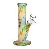 Bohemian Blend Straight Tube Glass Water Pipe | 7.75" | 14mm F | Designs Vary