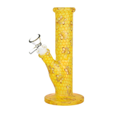 Bohemian Blend Straight Tube Glass Water Pipe | 7.75" | 14mm F | Designs Vary