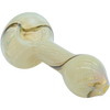 LA Pipes Bone White Spoon Pipe for Dry Herbs, Fumed Color Changing Borosilicate Glass, Top View