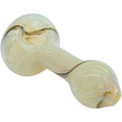 LA Pipes Bone White Spoon Pipe for Dry Herbs, Fumed Color Changing Borosilicate Glass, Top View