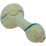 LA Pipes Bone White Spoon Pipe with Fumed Color Changing Design, 4.5" Long, for Dry Herbs