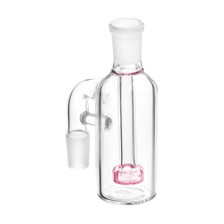 PILOT DIARY Pink 18mm 90-Degree Ash Catcher, Borosilicate Glass, Front View on White
