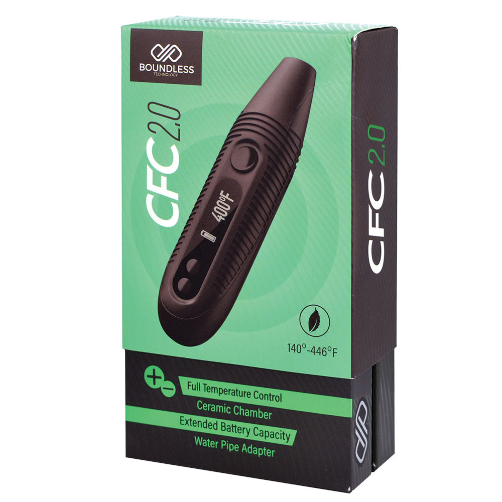 Boundless CFC 2.0 Vaporizer with 2800mAh battery, full temperature control, front view