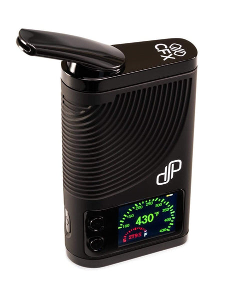 Boundless CFX Vaporizer in black, portable design, with digital temperature display
