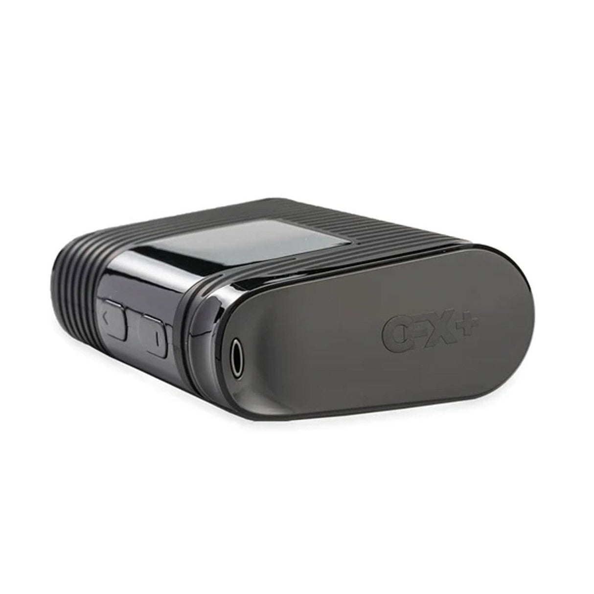 Boundless CFX+ Vaporizer in sleek black, angled side view with clear display screen