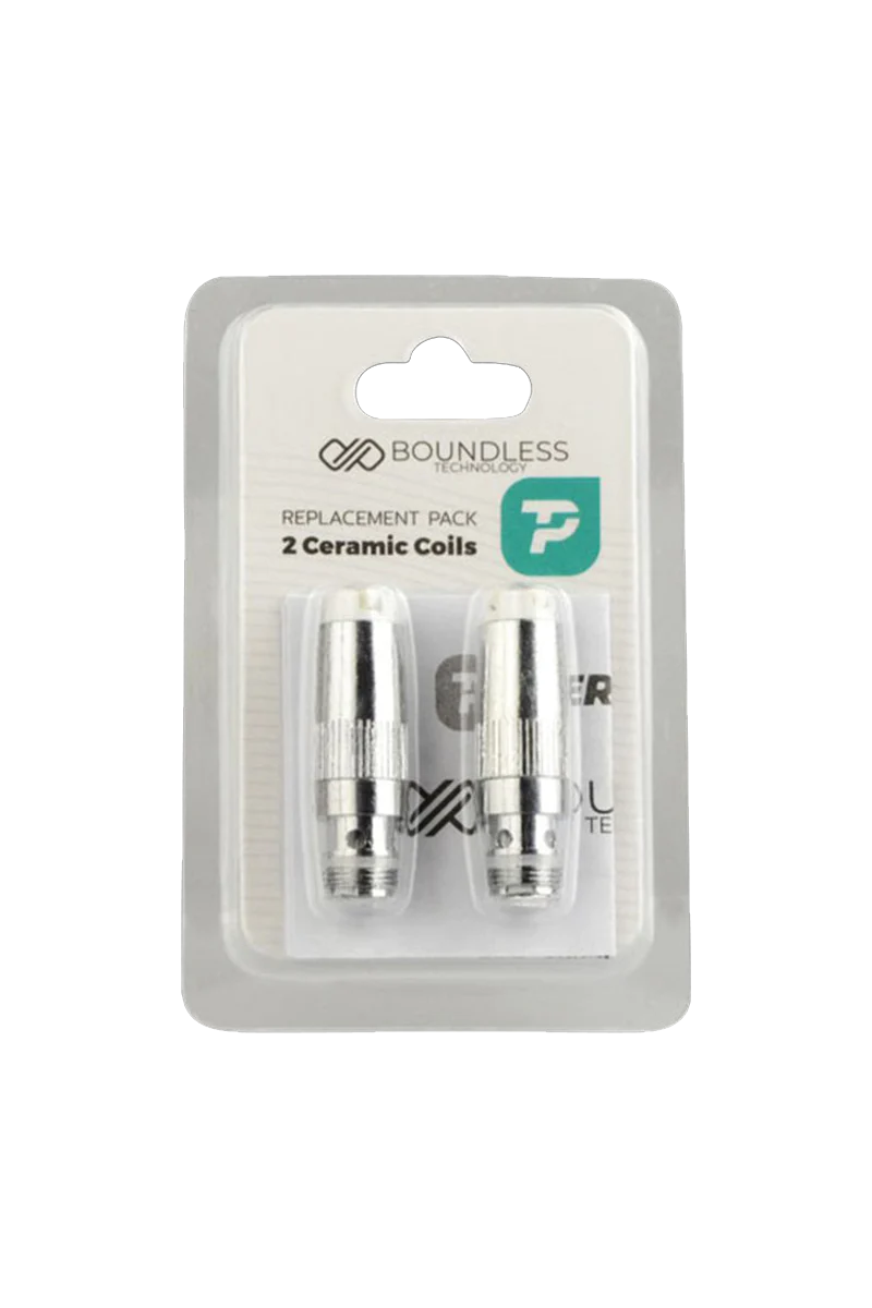 Boundless Terp Pen Dual Ceramic Coil Atomizer, 2-Pack, front view in packaging