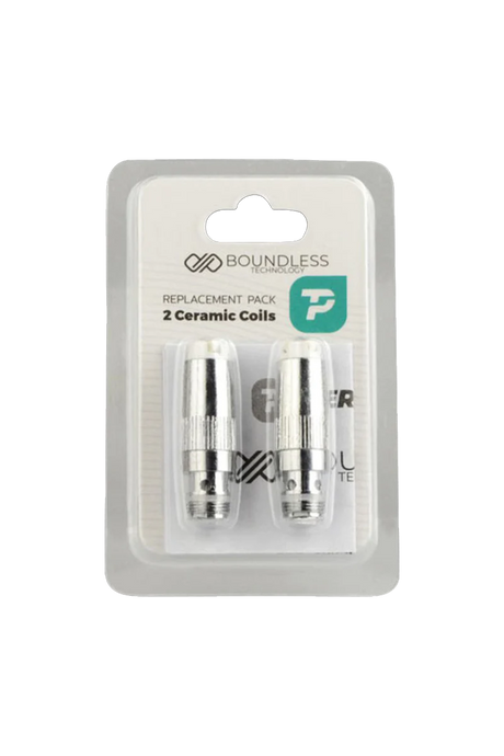 Boundless Terp Pen Dual Ceramic Coil Atomizer, 2-Pack, front view in packaging