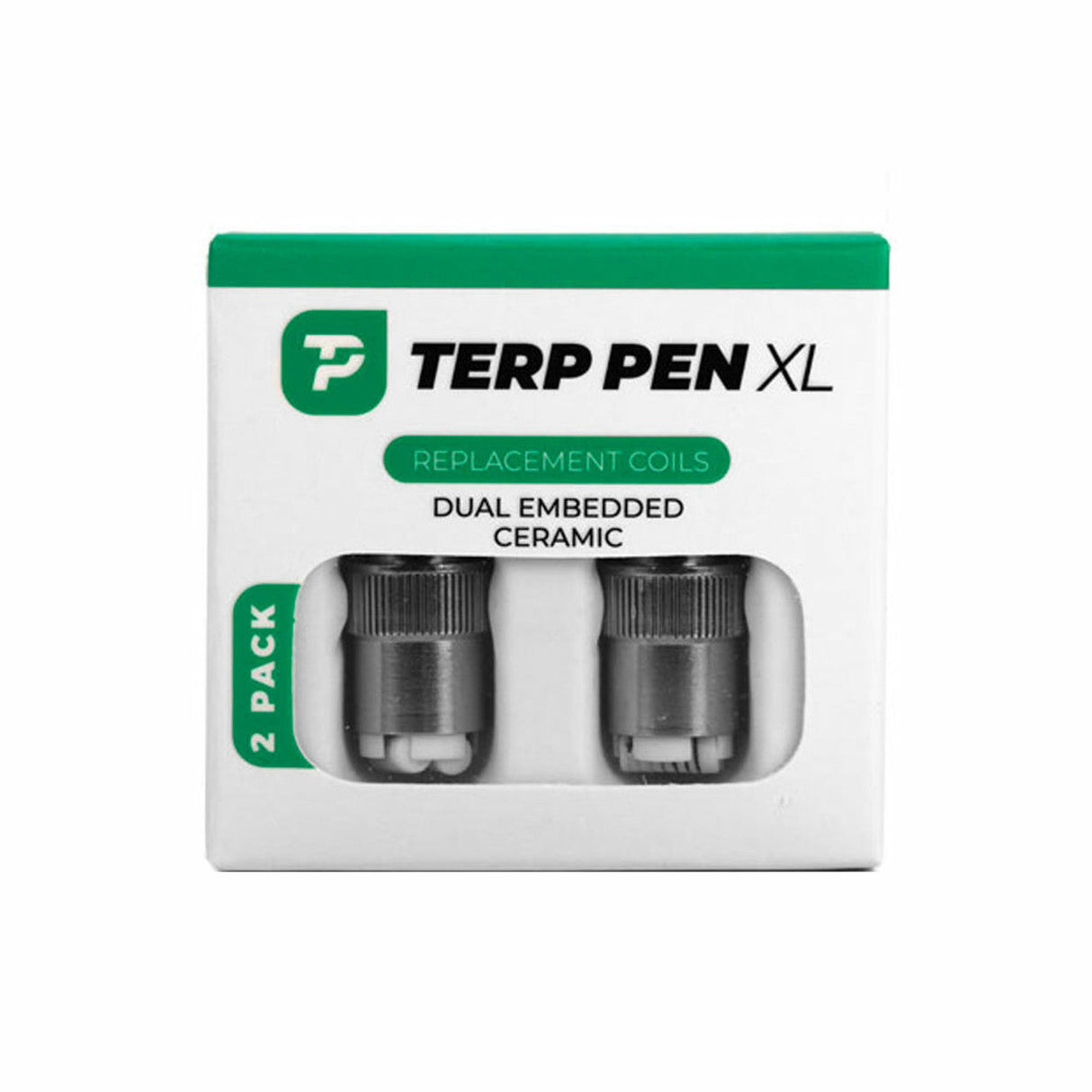 Boundless Terp Pen XL Replacement Ceramic Coils 2-Pack, Front View on White Background