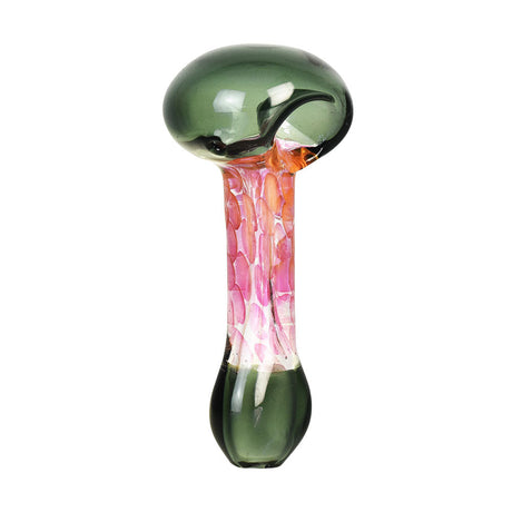 Borosilicate Glass Spoon Pipe with Bubble Pattern Design - Front View