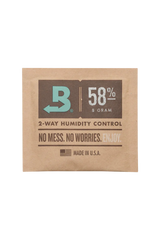 Boveda 58% 2-Way Humidity Control Pack, 8g size, ensures fresh dry herbs, front view