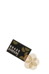 Thick Ass Glass Brass Screen Pack for Pipes - #60 Mesh on White Background
