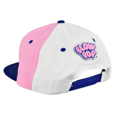 Brisco Brands Blow Pop Logo Snapback Hat in Black with Pink Panel, Side View