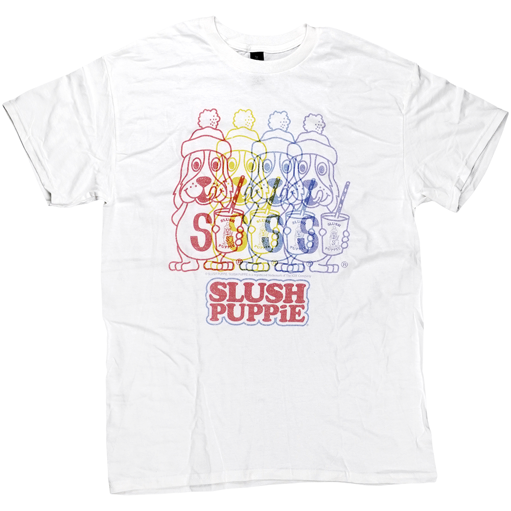Brisco Brands Slush Puppie Rainbow Puppie T-Shirt