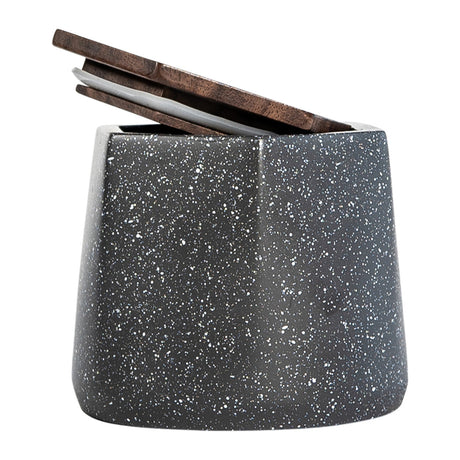 BRNT Designs Malua Stash Jar in speckled design with lid off and accessories