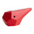 BRNT Designs Red Prism Ceramic Hand Pipe, 136.2mm, Side View on White Background