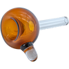 LA Pipes Bubble Bowl Pull-Stem Slide in Amber, Borosilicate Glass with Grommet Joint - Side View