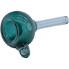 LA Pipes Bubble Bowl Pull-Stem Slide in Aqua, Borosilicate Glass, Grommet Joint - Side View