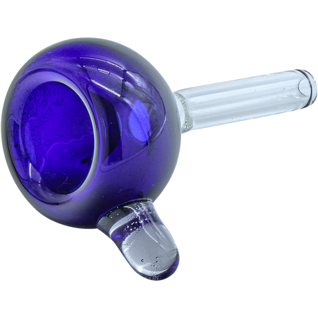 LA Pipes Bubble Bowl Pull-Stem Slide in Blue, Borosilicate Glass with Grommet Joint, Isolated View