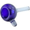 LA Pipes Bubble Bowl Pull-Stem Slide in Blue, Borosilicate Glass with Grommet Joint, Isolated View