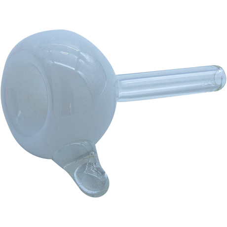 LA Pipes Bubble Bowl Pull-Stem Slide in White - Borosilicate Glass for Grommet Joint