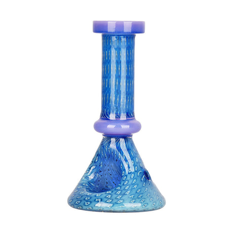 Bubble Matrix Mini Beaker Hand Pipe in Assorted Colors, Borosilicate Glass, 4" Height, Front View