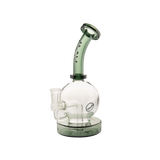 MAV Glass - Bulb Rig Dab Rig with Bent Neck and Clear Glass - Side View
