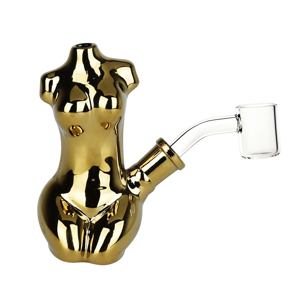 Buxom Body Electroplated Glass Dab Rig | 4.25" | 14mm F