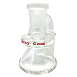 AFM 3" Lucky Goat Clear Glass Dry Ash-Catcher 14mm - Angled Side View