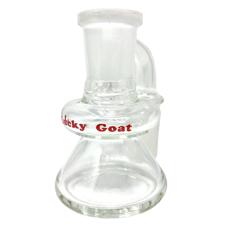 AFM 3" Lucky Goat Clear Glass Dry Ash-Catcher 14mm - Angled Side View