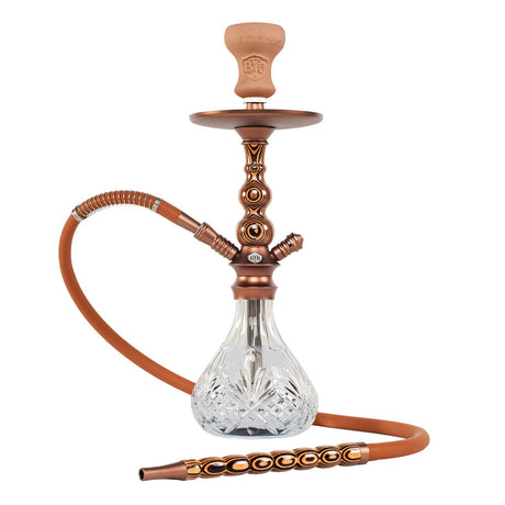 BYO Bella Wood Hookah with Click Technology, Coffee Variant, featuring a 1-Hose design and intricate wood details