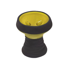 BYO Hookah BlackStone 2 Tone Luxury Bowl, Steel Material, Front View on White Background