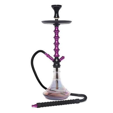BYO Taurus Hookah - 24" with 1-Hose in Purple - Front View on White Background