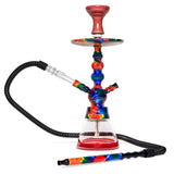 BYO Toker Hookah in Rainbow with 1-Hose, 18" Size, Front View on White Background