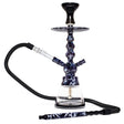 BYO Toker Hookah with Skull Design, 18" 1-Hose, Front View on White Background