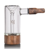 MJ Arsenal Alpine Series Steamboat Bubbler with wood base and side-mounted mouthpiece