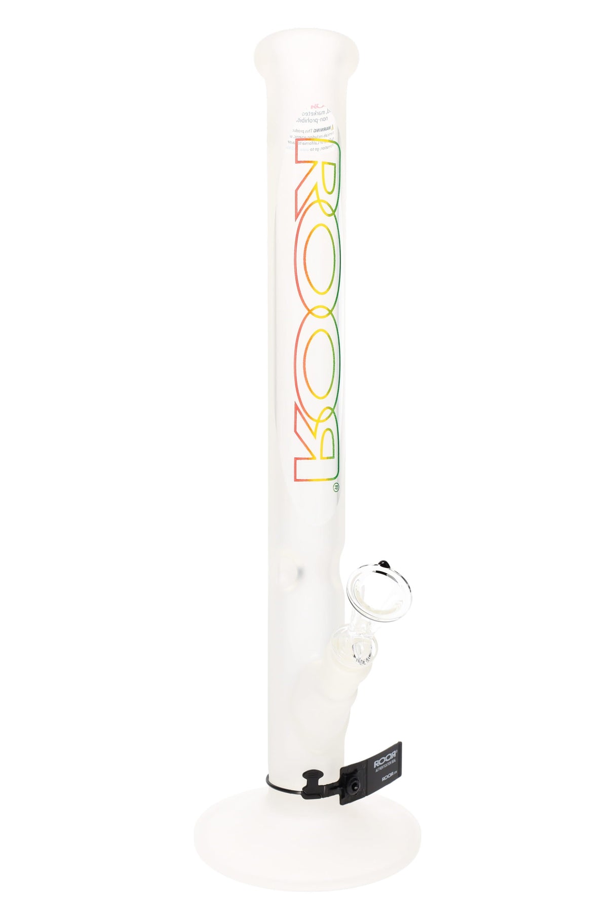 ROOR 18" Frosted Straight Tube Bong – Ice Pinch – 5mm Glass